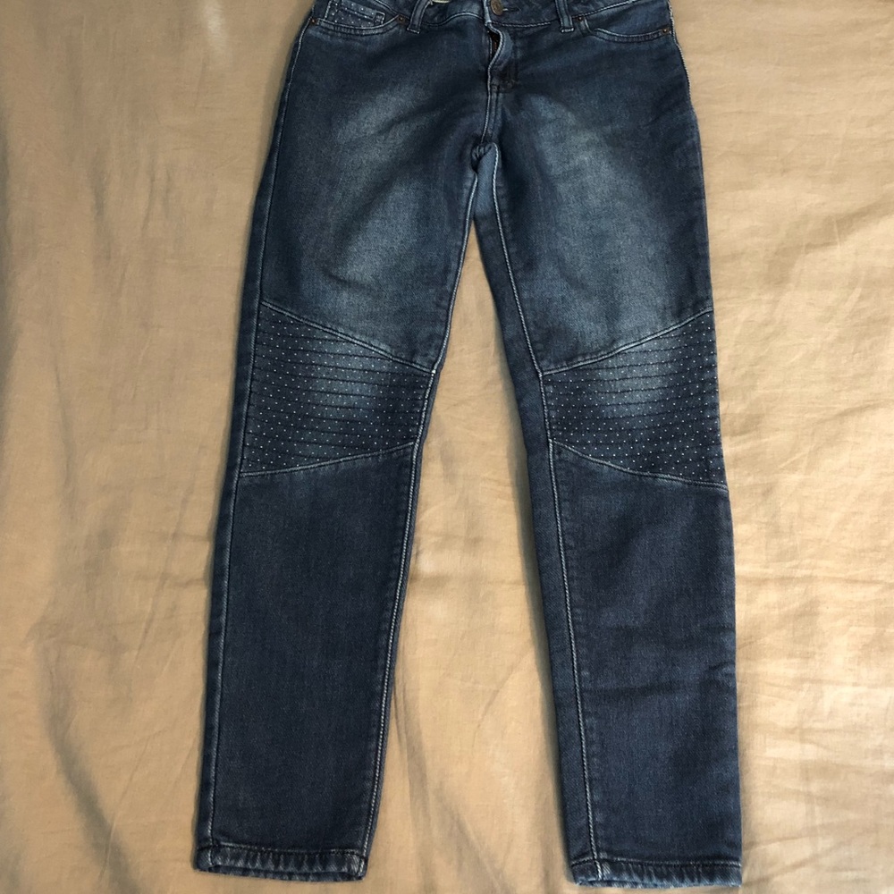 Cat & Jack Patchwork Jeans Adjustable Size 16 - Picture 6 of 8